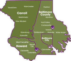 Central Maryland Map Family & Nursing Care